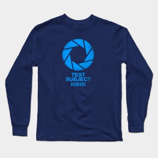Aperture Science Test Subject -blue- Long Sleeve T-Shirt